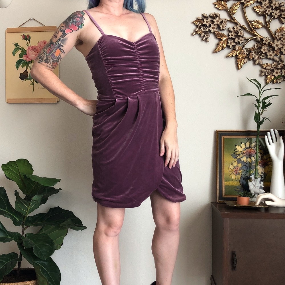 H&M Velvet Wrap Cocktail Dress